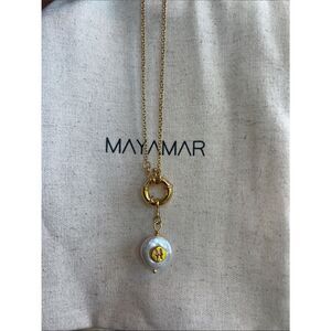 Pisces Zodiac Pearl Charm Necklace - 24k gold plating and freshwater pearl 00895